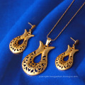 Xuping 18k Gold Color Arabia Fashion Laser Jewelry Set (61404)